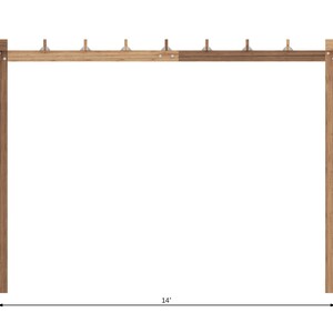 12x16 canopy pergola front side dimensions