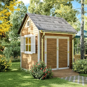 Projetos de galpão 8x8 para galpão de jardim faça você mesmo