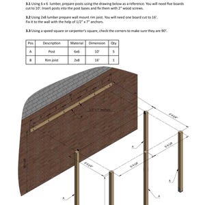 16x16 Attached to House Pergola Posts Installation