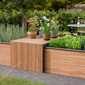 Erhöhtes Gartenbeet mit Sitzbank-Plänen (Digitaler Download PDF)