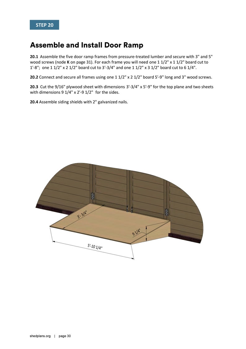 12x16 lean to garden shed door ramp installation
