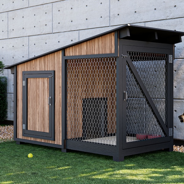 Planos de casa para perros de madera de bricolaje PDF