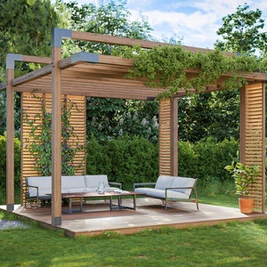 Pergola Plans With Deck 16x16 Wooden DIY Pergola Plans PDF