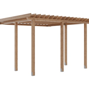 16x16 Pergola Plans Attached To House