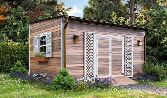 12x16 Shed Plans Lean to Garden Shed PDF