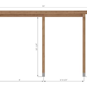 16x16 Attached To House Pergola Plans