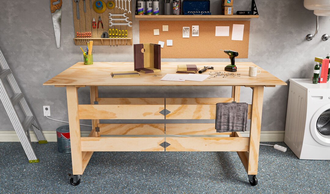 Folding Workbench Plans – Digital PDF Download - Etsy