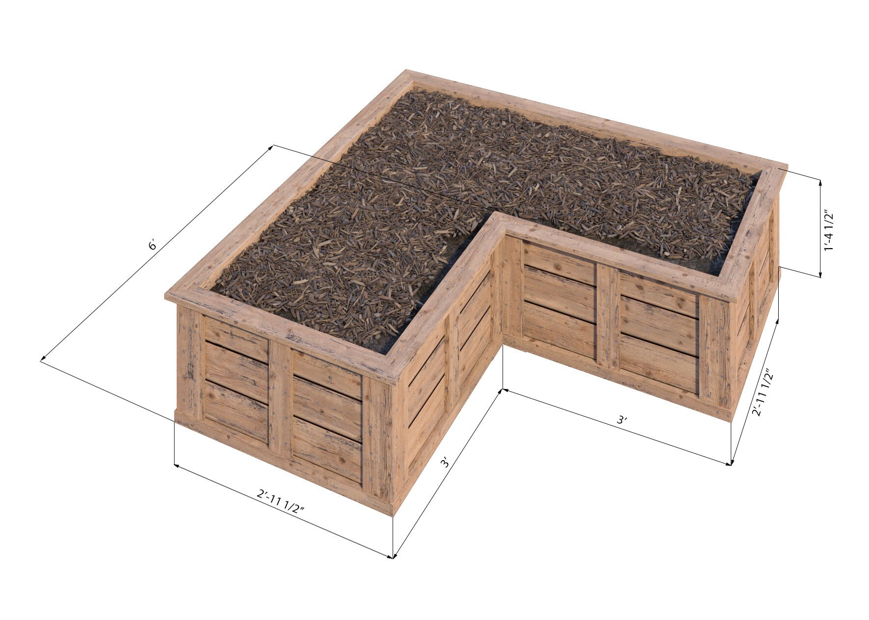 L-shaped Raised Garden Bed Plans (digital Download PDF) - Etsy