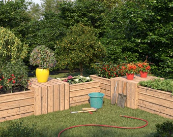 Raised Garden Bed With Bench Plans (PDF)