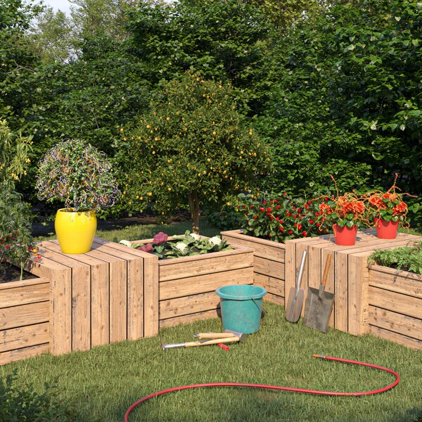 Raised Garden Bed With Bench Plans (PDF)