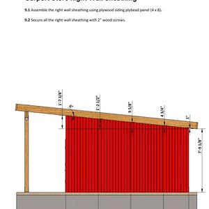 20x30 modern carport right wall sheating