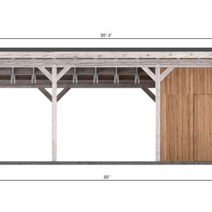 20x30 modern carport with storage front side dimensions