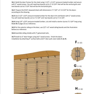 12x16 lean to garden shed door assembly