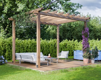 Canopy Pergola Plans PDF - 12x16 DIY Outdoor Garden Shade Blueprint