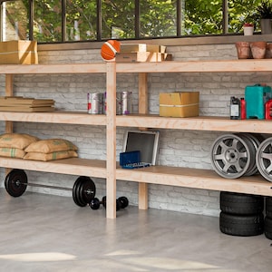 2x16 Two-bay Garage Storage Shelves Plans (PDF)