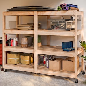 3x8 Movable Garage Shelves Plans (PDF)