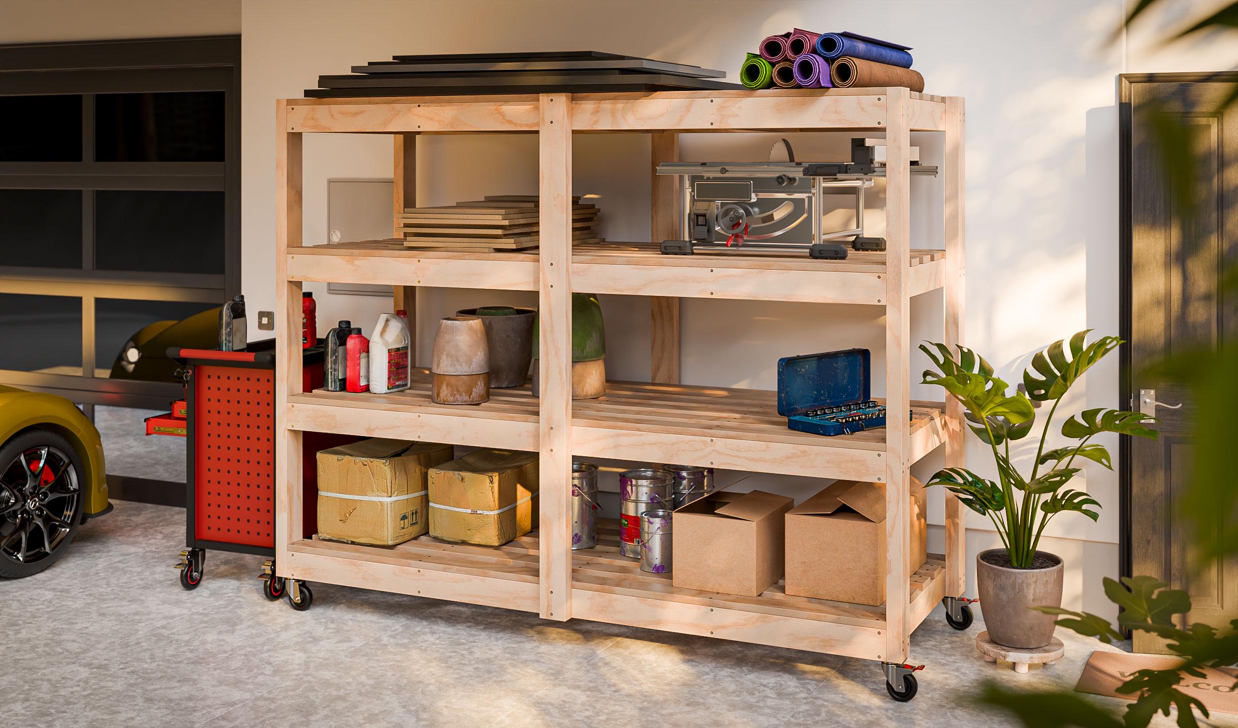 3x8 Movable Garage Shelves Plans (PDF) - Etsy