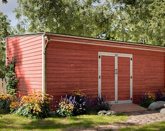 12x20 Shed Plans Lean to Storage Shed PDF