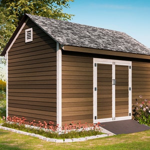 10x14 wooden gable storage shed