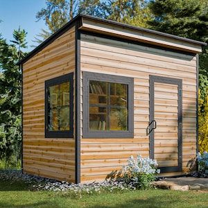 8x10 Shed Plans Lean to Modern Office Shed