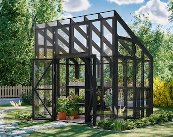 8x12 Wood Greenhouse Plans With Garden Shelves