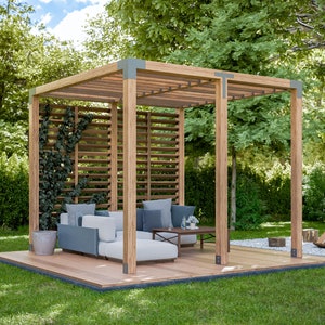 DIY 12x12 Modern Garden Pergola Plans PDF