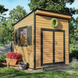 8x8 Shed Plans DIY Lean to Garden Shed PDF