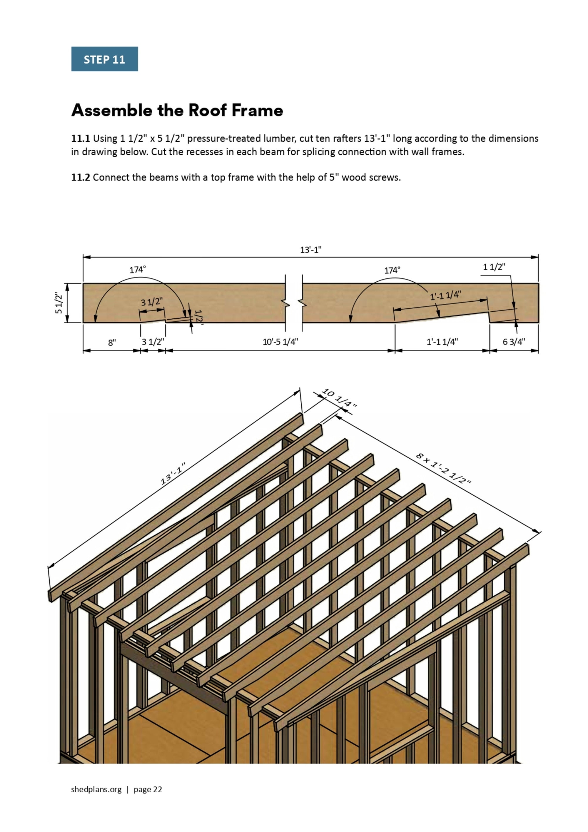 12x12 Shed Plans Lean to Storage Shed PDF - Etsy