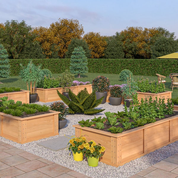 Raised Garden Bed Plans Etsy