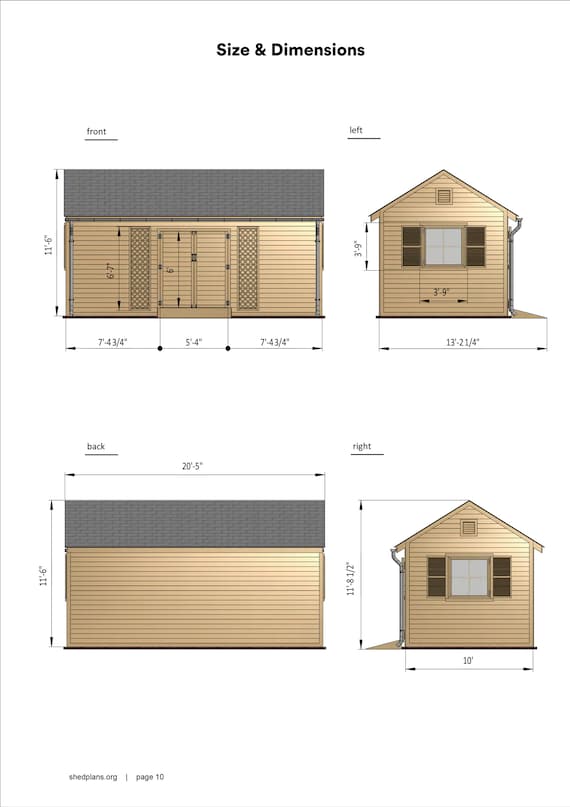 Planos De Cobertizo Con Techo De Una Sola Pendiente
