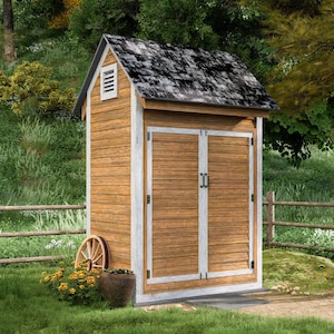 Shed Plans 4x6 DIY Modern Gable Bike Storage Shed