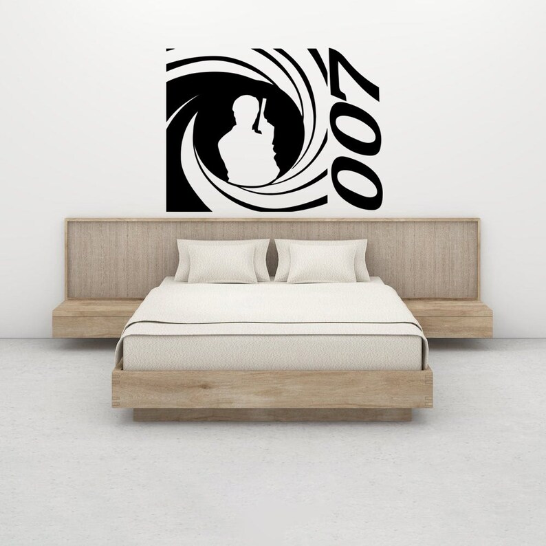 James Bond Wall Art, James Bond Wall Stickers. 007 Wall Art,007 Wall