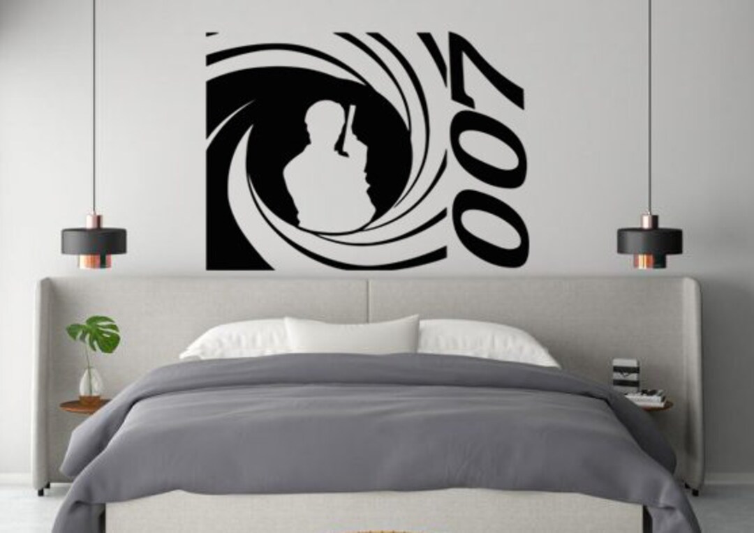 James Bond Wall Art, James Bond Wall Stickers. 007 Wall Art,007 Wall