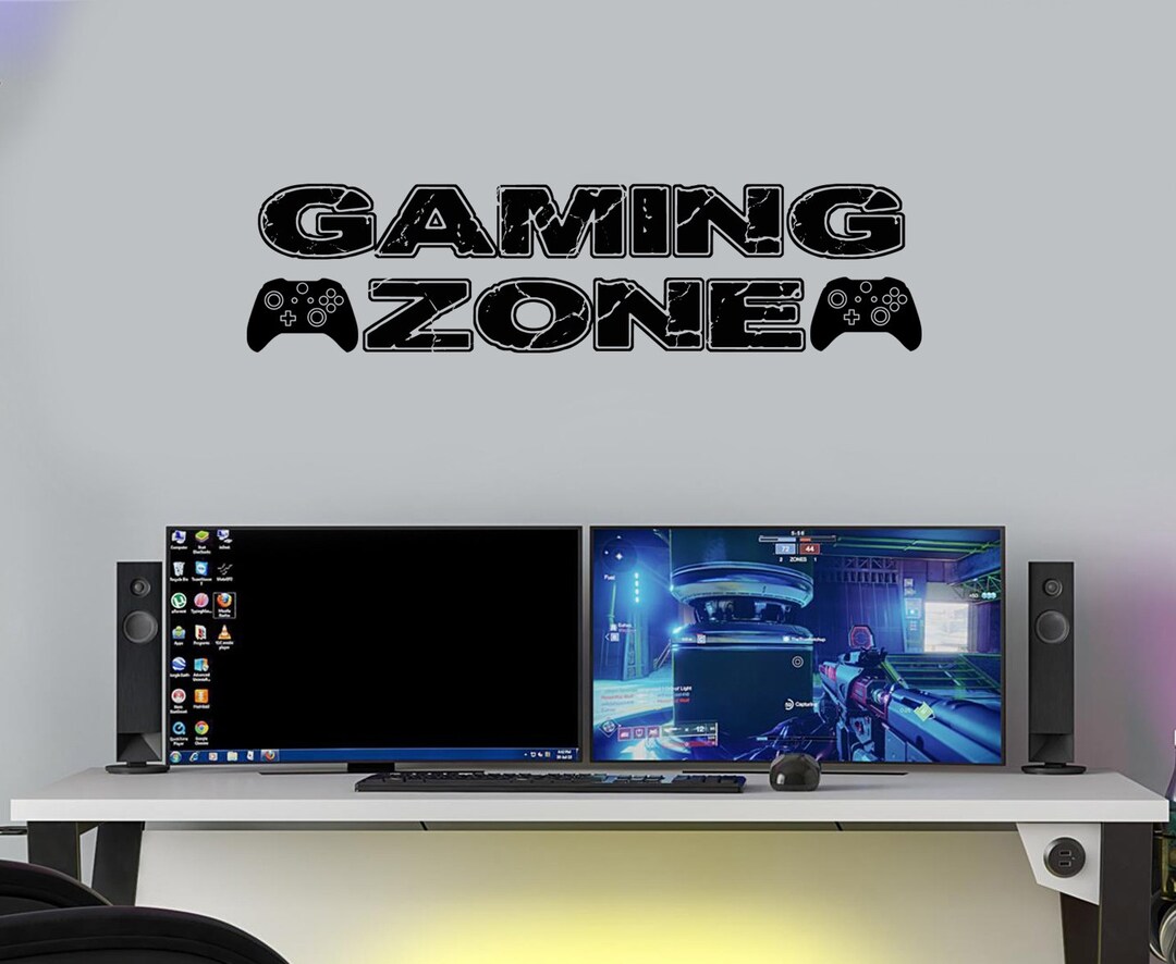 Gaming Zone Wall Art Stickers Gaming Wall Art Stickers Gaming Etsy UK