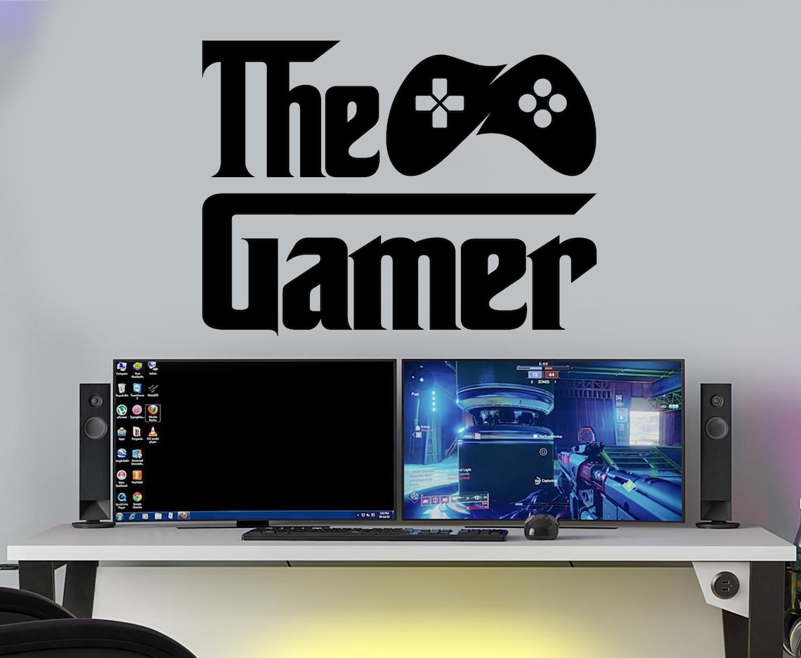 Gaming wall stickers the gamer wall art decal kids bedroom Etsy