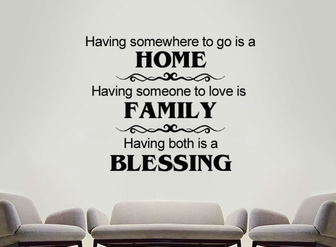 Home Wall Stickers, Home Quote Wall Art, Family Quote Wall Decal