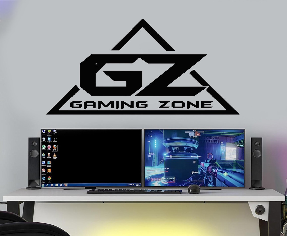 Gaming Zone Wall Stickers Kids Bedroom Wall Decal Murals Etsy