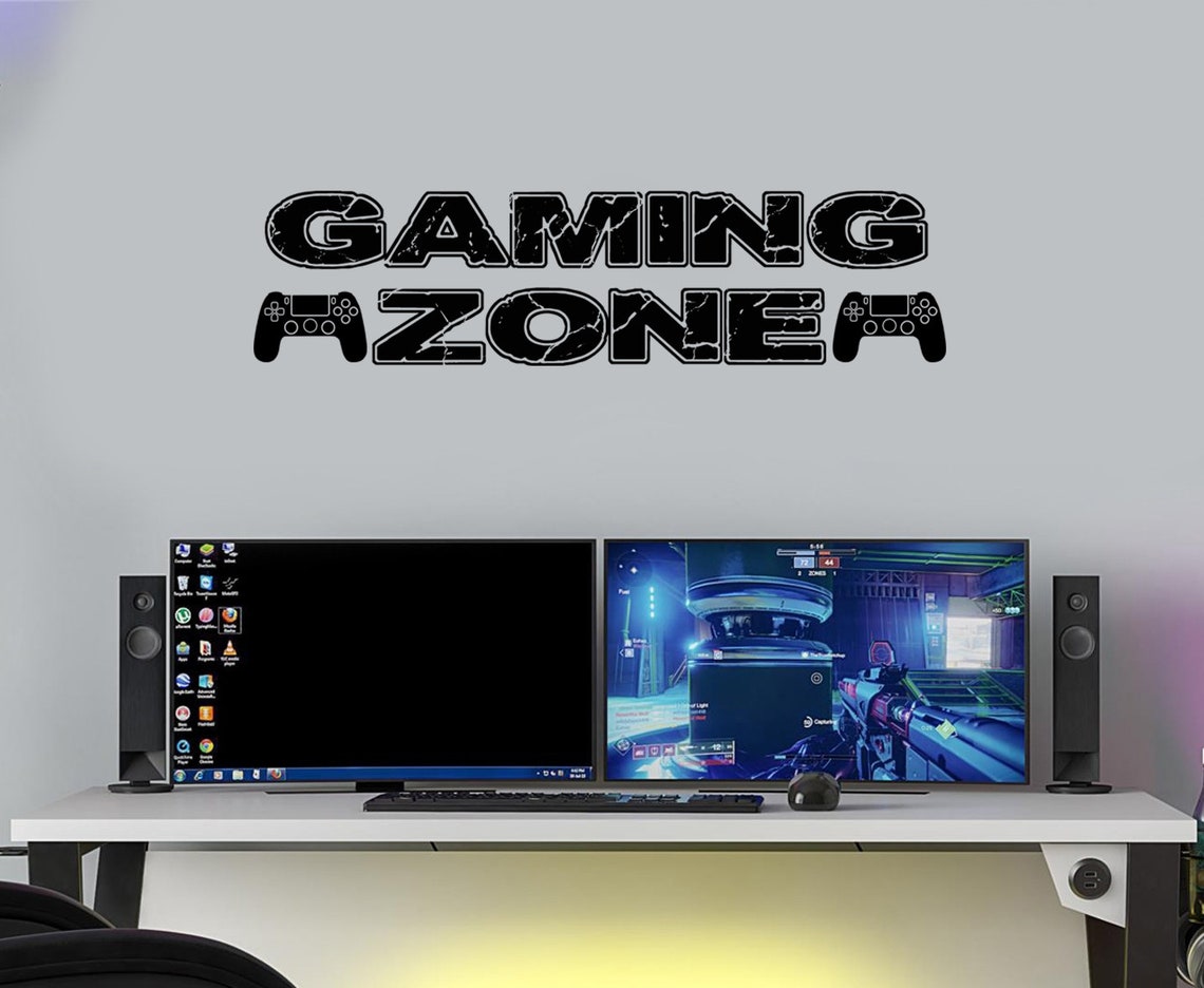 Gaming Zone Wall Art Stickers Gaming Wall Sticker Gaming Zone - Etsy