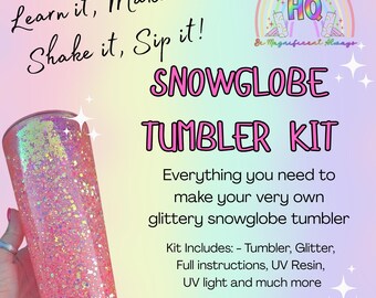 DIY Snowglobe Tumbler Starter Kit: Glitter Cup Accessories