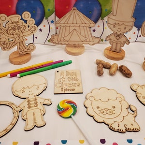 Een dag in het Circus Digital / Cut File / SVG / Ai / DXF / File voor Glowforge / Laser Cut File / DiY Kit / Craft Kit SVG / Circus voor kinderen / Cadeau voor kinderen / Clowns