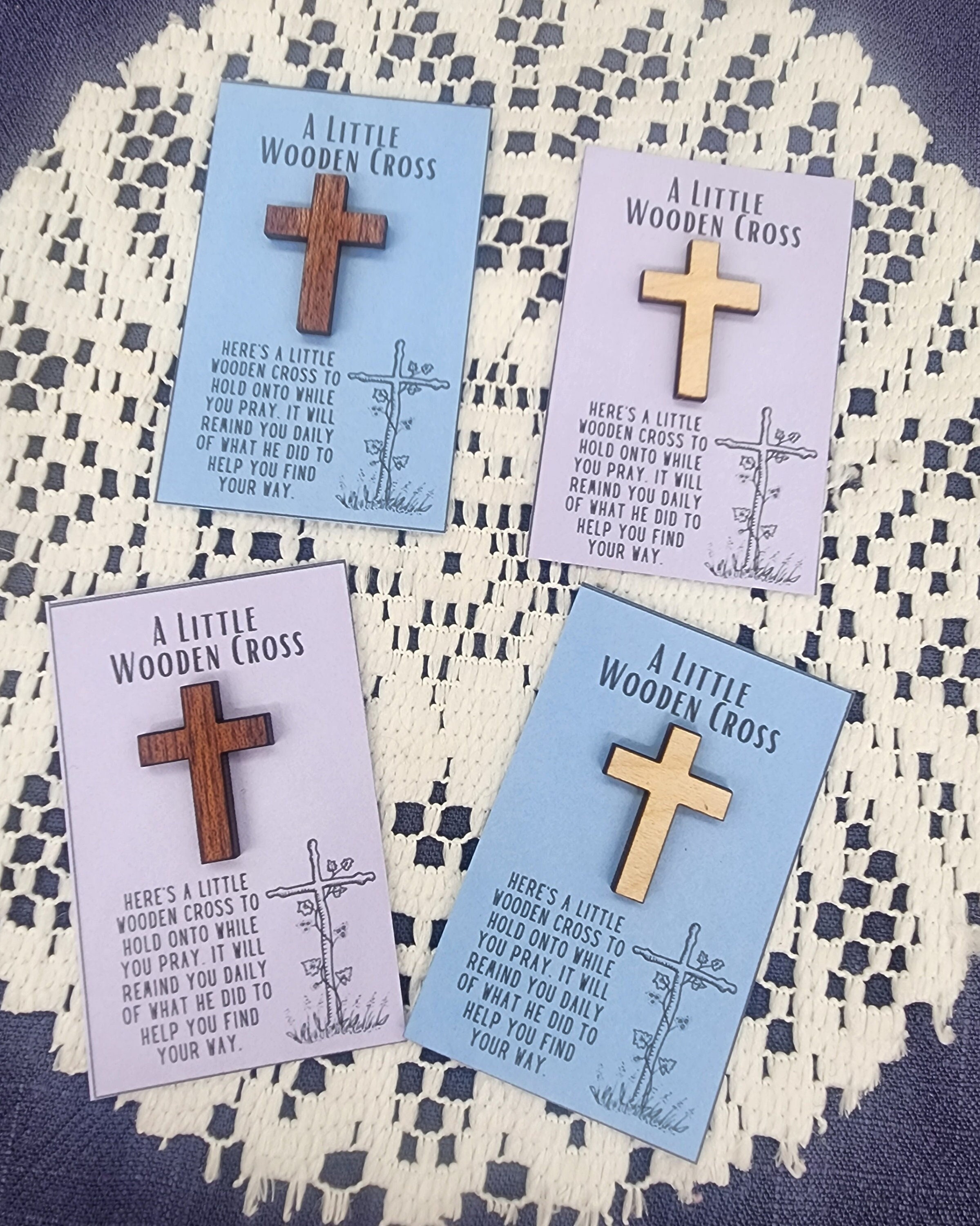  Cross In My Pocket Set with Anodized God Loves You Cross with  Hole and Poem Card (100) : Home & Kitchen
