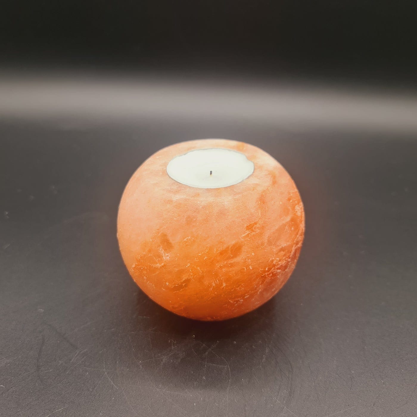 Himalayan Crystal Tealight Holder Apple, Natural Candle Holder Round Apple, Healing Crystal Gift, Home Decor