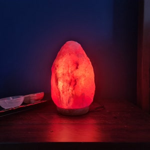 Himalayan salt lamp mountain shape, natural Himalayan crystal salt lamp handmade, alternative decor, home decor