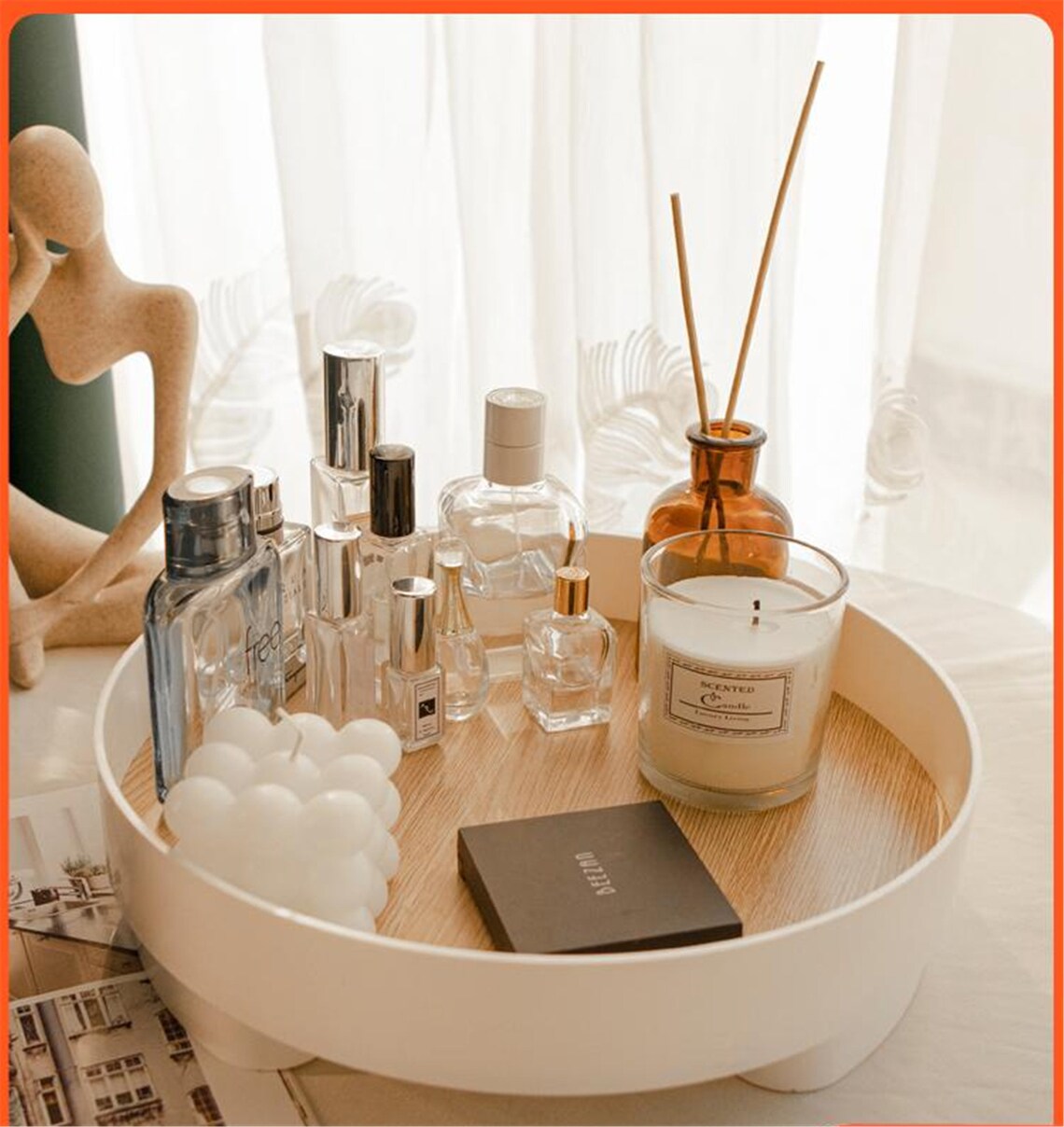 Wooden Desktop Storage Tray Perfume Aromatherapy Dresser Etsy