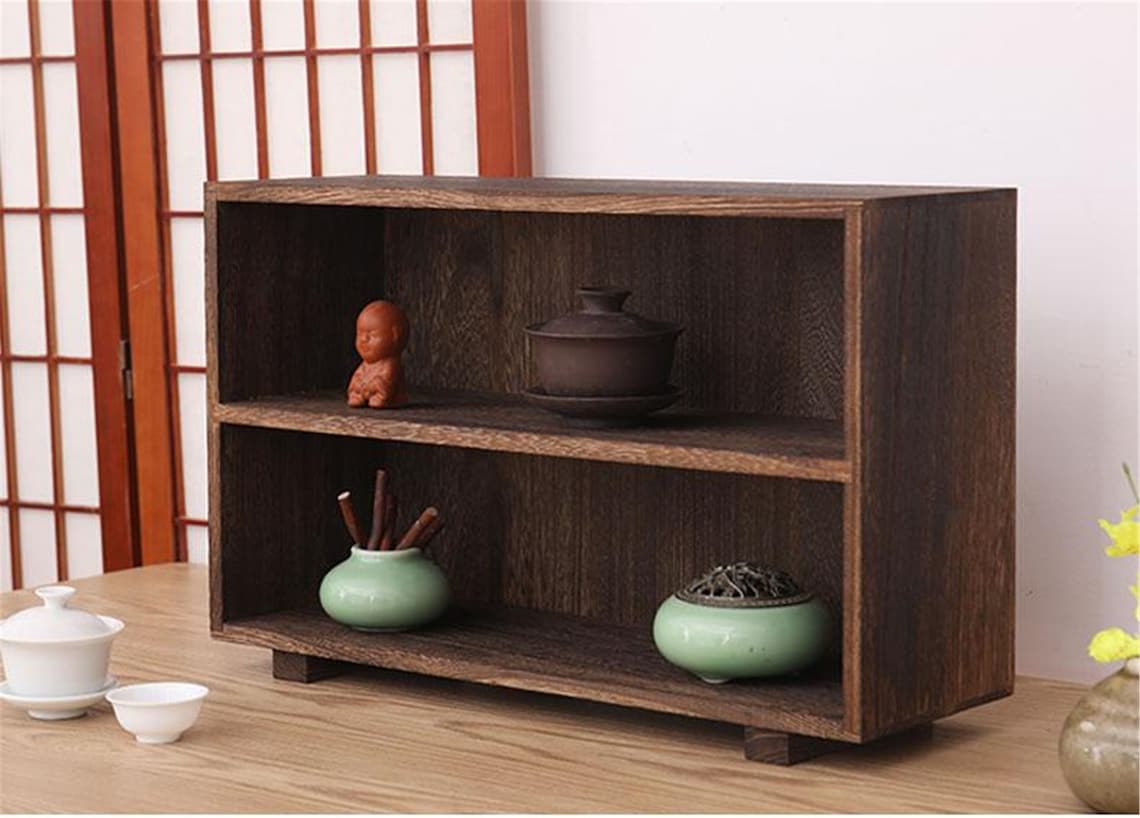 Burning paulownia wood table top shelf solid wood table shelf Etsy