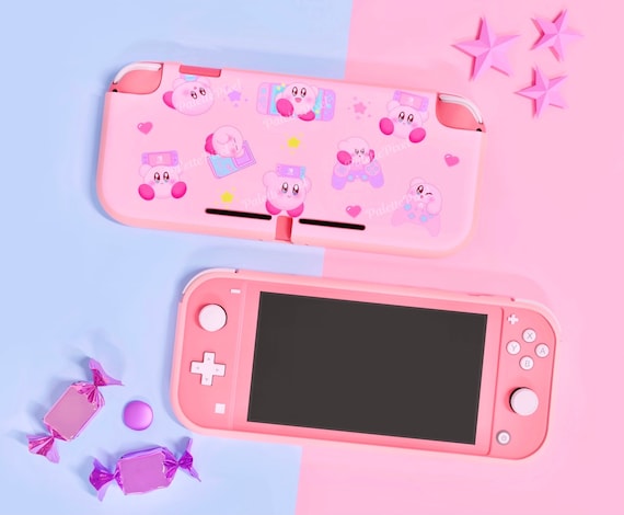 Gamer Kirby Nintendo Switch Lite Case Kirby Switch Lite Case Gaming Switch  Case Kawaii Switch Case Kirby Nintendo Switch Lite Skin 