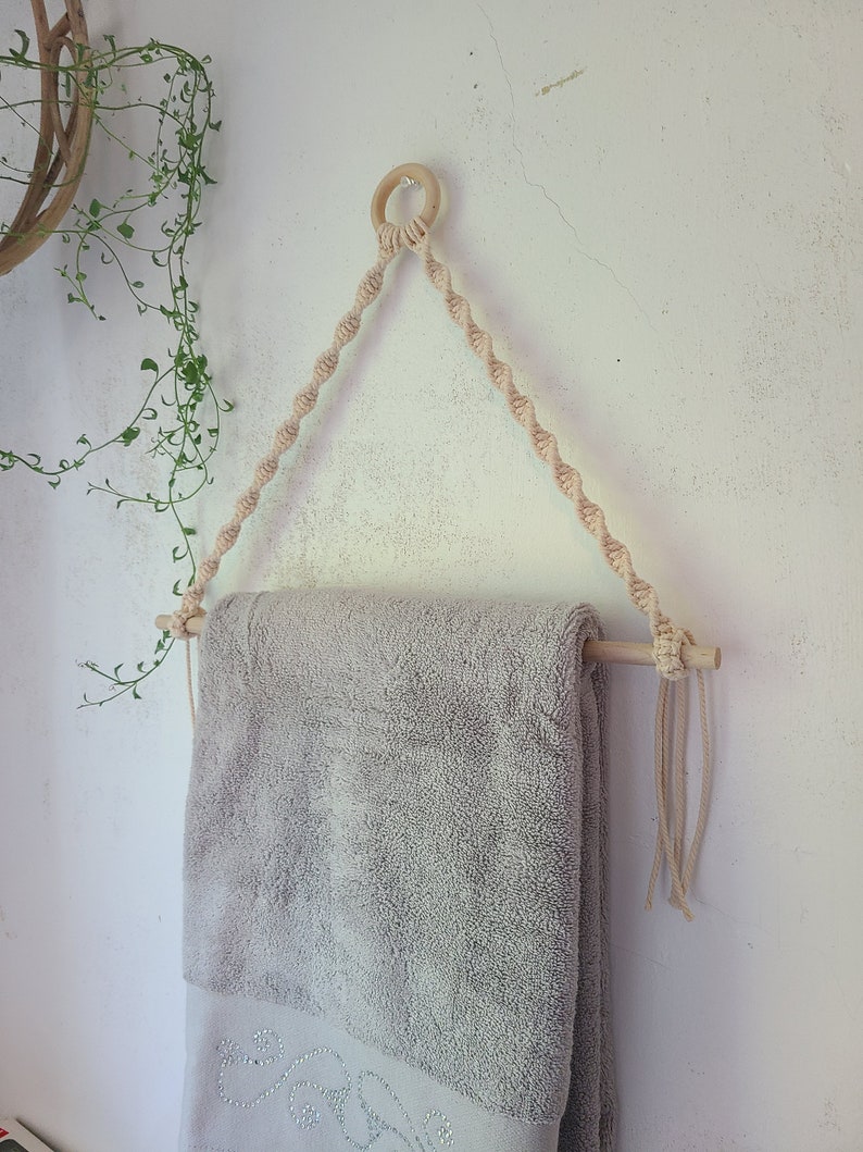 Macrame Paper Towel Holder Boho Bathroom Accessories Bath Etsy
