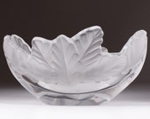 Lalique Compiegne Jardiniere frosted crystal candy bowl