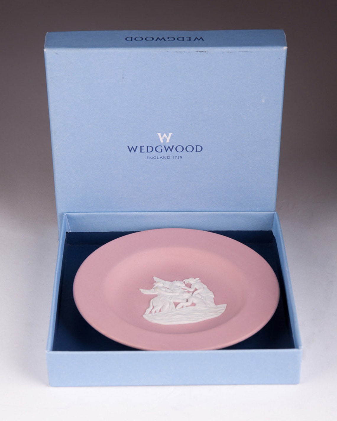 Wedgwood Collectible Jasper Ware Pink Plate Etsy