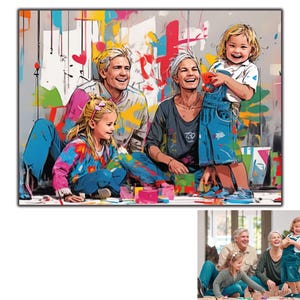Custom Graffiti Portrait – Spray Paint Street Art Style from Photo – Vibrant Digital Print
